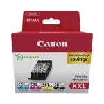 Multipack Cartucce CANON Inkjet BK C M G CL 581XXL 1998C007 Originale - 29944