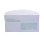 Busta doppia finestra lembo gommato 11,5 x 22,7 cm 80 gr bianco - 29983