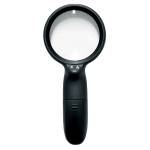 Lente di ingrandimento diametro 7,5 cm con LED nero - 29986