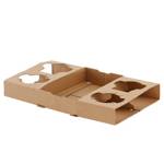 Portabicchiere da asporto - 4 posti - 29 x 17,5 x 3,5 cm - carta kraft - avana - conf. 50 pezzi - Leone - H0738 - 8024112020772 - DMwebShop