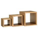 Alzata buffet Cubo misure assortite bamboo naturale - 30114