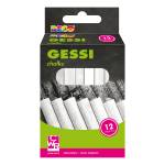 Gessetti tondi diametro 10 x 81 mm bianco Scatola 12 gessetti tondi - 30124