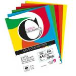 Risma carta Cromatica A4,200 gr colori assortiti forti 100 fogli - 30134