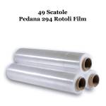 Film Estensibile Trasparente Manuale - PE - 50 cm - 2,4 kg - 23 my - cartone da 6 pezzi - Bancale da 49 scatole - No Brand - 1118-49 - DMwebShop