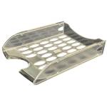 Vaschetta portacorrispondenza forata E040 - 26 x 34,5 x 6,5 cm - trasparente - Fellowes - E040TN - 8015687009392 - DMwebShop