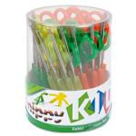 Forbici per mancini centimetrate - 13,5 cm - colori assortiti - barattolo 24 pezzi - Lebez - 409 - 8007509004098 - DMwebShop