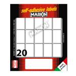 Etichette adesive in carta permanenti 34 x 21 mm 20 etichette per foglio 10 fogli bianco - 4913
