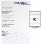 Etichetta adesiva - permanente - in carta - 42 x 16,9 mm - 85 etichette per foglio - bianco - conf. 100 fogli A4 - Starline - X210ODC538 - 8025133024398 - DMwebShop
