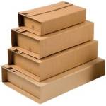 Scatola postale CP 020 fustellata A4,30,2 x 21,5 x 8 cm cartone microonda avana - 900