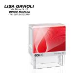 Timbro Printer 20,14 x 38 mm 4 righe autoinchiostrante nero - 4050