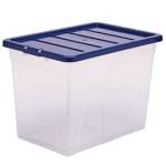 Contenitore multiuso 38 x 56 x 41 cm - 64 lt - PP - con coperchio blu - trasparente - Fellowes - Bankers Box - 100135773 - 43859804863 - DMwebShop