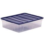 Contenitore multiuso 32 x 40 x 11 cm 12 lt PP con coperchio blu trasparente - 30472