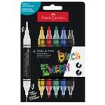 Marcatori Shake e Paint colori assoriti basic Faber Castell confezione 6 pz - 1368