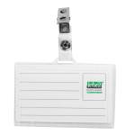 Portabadge con clip - PVC semirigido - 9 x 5,6 cm - conf. 50 pezzi - Lebez - 31-070-B - 26173A - DMwebShop