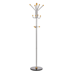 Appendiabiti - 11 pomelli - 185 x 40 cm - argento - Alco - U702804 - 4007735028046 - DMwebShop