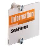 Targa per porte-pareti Crystal Sign - 14,8 x 10,5 cm - Durable - 4821-19 - 4005546403557 - DMwebShop