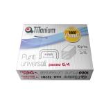 Punti universali - 6/4 - acciaio-zinco cromato - metallo - Scatola da 1000 punti - conf. 10 pezzi - Titanium - TI1002T - 8025133025319 - DMwebShop