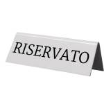 Targhetta RISERVATO per tavoli - set 5 pezzi - Securit - TN-RES-IT-WT - 8718226498335 - DMwebShop