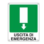 Cartello segnalatore - 25 x 31 cm - USCITA DI EMERGENZA - alluminio - Cartelli Segnalatori - 20107X - 8769092010756 - DMwebShop