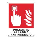 Cartello segnalatore - 12 x 14,5 cm - PULSANTE ALLARME ANTINCENDIO - alluminio - Cartelli Segnalatori - E20174K - 8769182017443 - DMwebShop