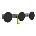 Appendiabiti da muro 3 posti 45 x 7 x 9 cm nero acciaio - 11473