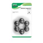 Bottoni magnetici diametro 2 cm nero blister 12 pezzi - 9531