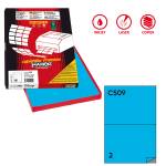 Etichette adesive C 509 in carta permanenti 210 x 148,5 mm 100 fogli blu - 10062