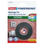 Nastro biadesivo Powerbond per esterni 1,9 cm x 1,5 mt bianco - 10026