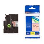 Nastro laminato fluorescente nero arancio fluo 12 mm x 5mt - 10845