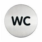 Pittogramma adesivo WC diametro 8,3 cm acciaio Durable 4907 23 - 9618