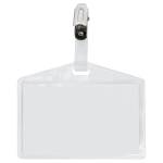 Portanome Pass 3P clip in metallo senza cartoncino 9,5 x 6 cm PP buccia - 9562