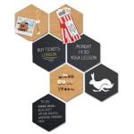 Set Wall Hexagon lavagne nere e bacheche in sughero esagonali - 9420