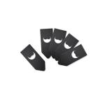 Targhette per bottiglia 6,5 x 16 cm nero set 10 pezzi - 9401