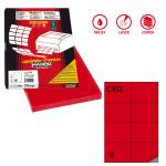 Etichetta adesiva C512 - carta - permanente - 105 x 74,25 mm - 8 etichette per foglio - rosso - scatola 100 fogli A4 - Markin - X210C512RO - 8007047022554 - DMwebShop