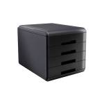 Cassettiera Mydesk - 29,5 x 38,5 x 28,2 cm - 4 cassetti da 4,5 cm - grigio-nero - Arda - 18P4PN - 8003438014986 - DMwebShop