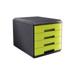 Cassettiera Mydesk - 29,5 x 38,5 x 28,2 cm - 4 cassetti da 4,5 cm - grigio-verde - Arda - 18P4PV - 8003438015006 - DMwebShop