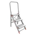 Scala sgabello Class Piu' con parapetto - 3 gradini - alluminio - Marchetti - 20523 - 8021227005168 - DMwebShop