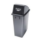 Contenitore Office 60 Lt con coperchio push per rifiuto secco 33x46x79 cm - 12855