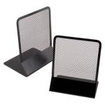 Coppia reggilibri 13,5 x 17,5 cm rete metallica nero - 12120
