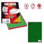 Etichette adesive C 501 in carta permanenti 105 x 36 mm 100 fogli verde - 12634