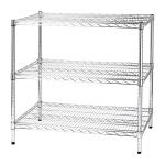 Kit scaffale Archimede 3 ripiani 60 x 90 x 90 cm acciaio cromato - 12190