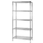 Kit scaffale Archimede 5 ripiani 60 x 90 x 200 cm acciaio cromato - 12195