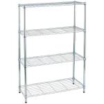 Libreria Archimede Light 4 ripiani acciaio cromato 36 x 90 x 137 cm - 12122