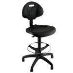 Sedia Tecnigrafo Esos E2 con poggiapiedi e ruote nero - 11573