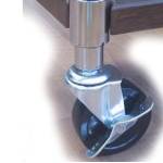 Set Archimede Light 4 ruote per librerie metallo e plastica cromato - 12188