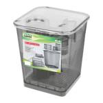 Set scrivania 6 accessori rete metallica argento - 12066