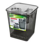 Set scrivania 6 accessori rete metallica nero - 12059