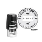 Timbro datario R40 diametro 40 mm 6 righe autoinchiostrante personalizzabile - 13165