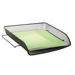 Vaschetta portacorrispondenza Mesh 27 x 6 - 5 x 34 cm rete metallica nero - 11613