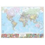 Carta geografica Mondo con Bandiere - murale - 132 x 97 cm - Belletti - M09PL/07 - 9722281465545 - DMwebShop